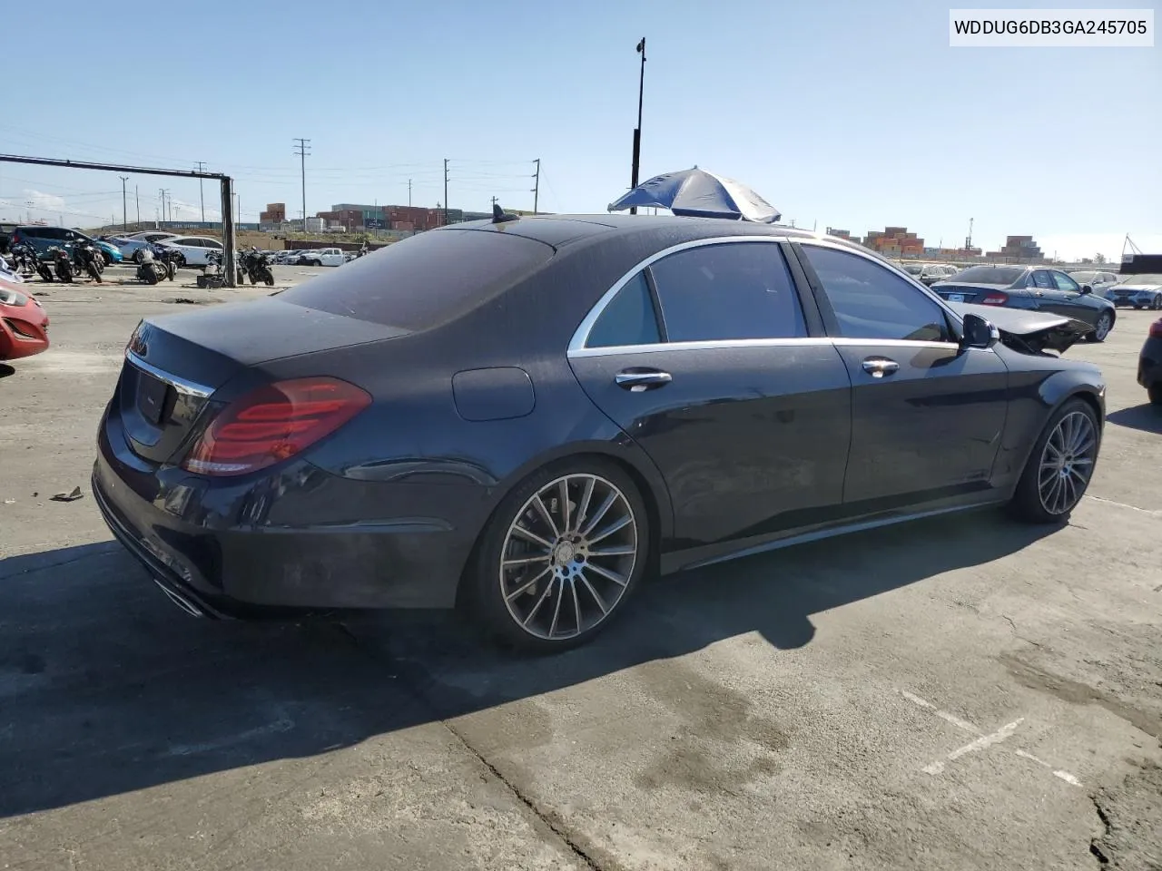 2016 Mercedes-Benz S 550E VIN: WDDUG6DB3GA245705 Lot: 81091394