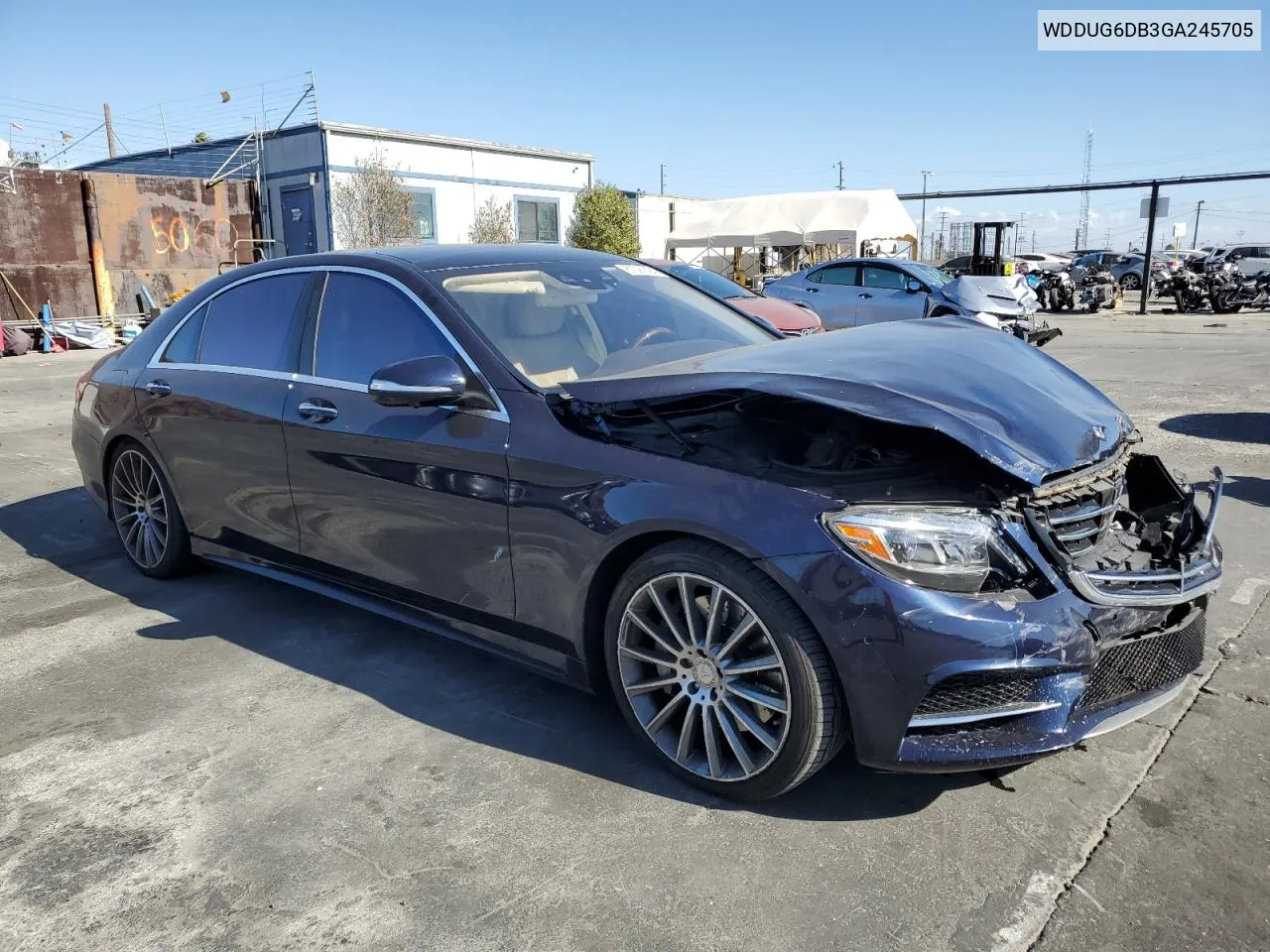 2016 Mercedes-Benz S 550E VIN: WDDUG6DB3GA245705 Lot: 81091394