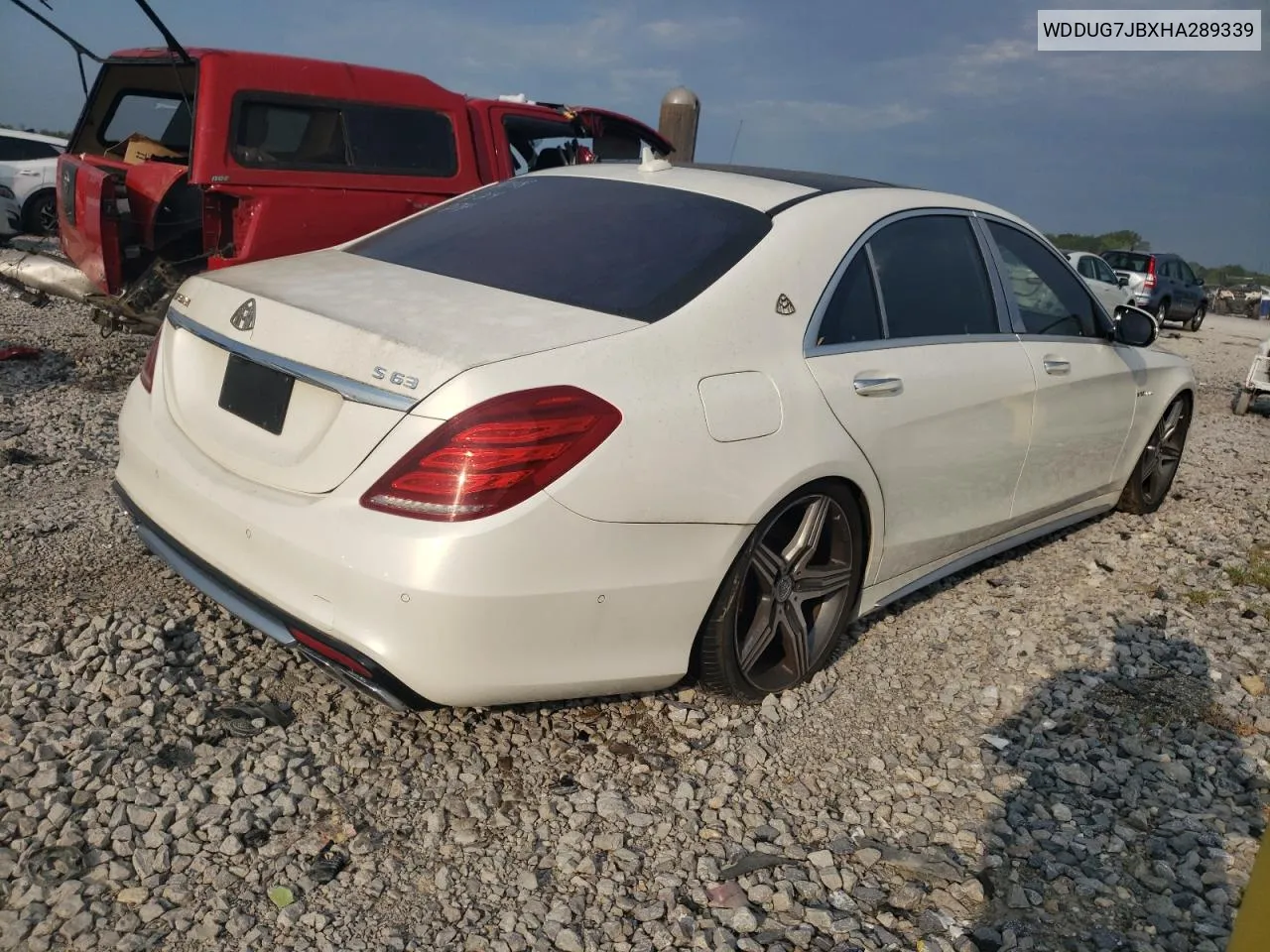 2017 Mercedes-Benz S 63 Amg VIN: WDDUG7JBXHA289339 Lot: 62113334