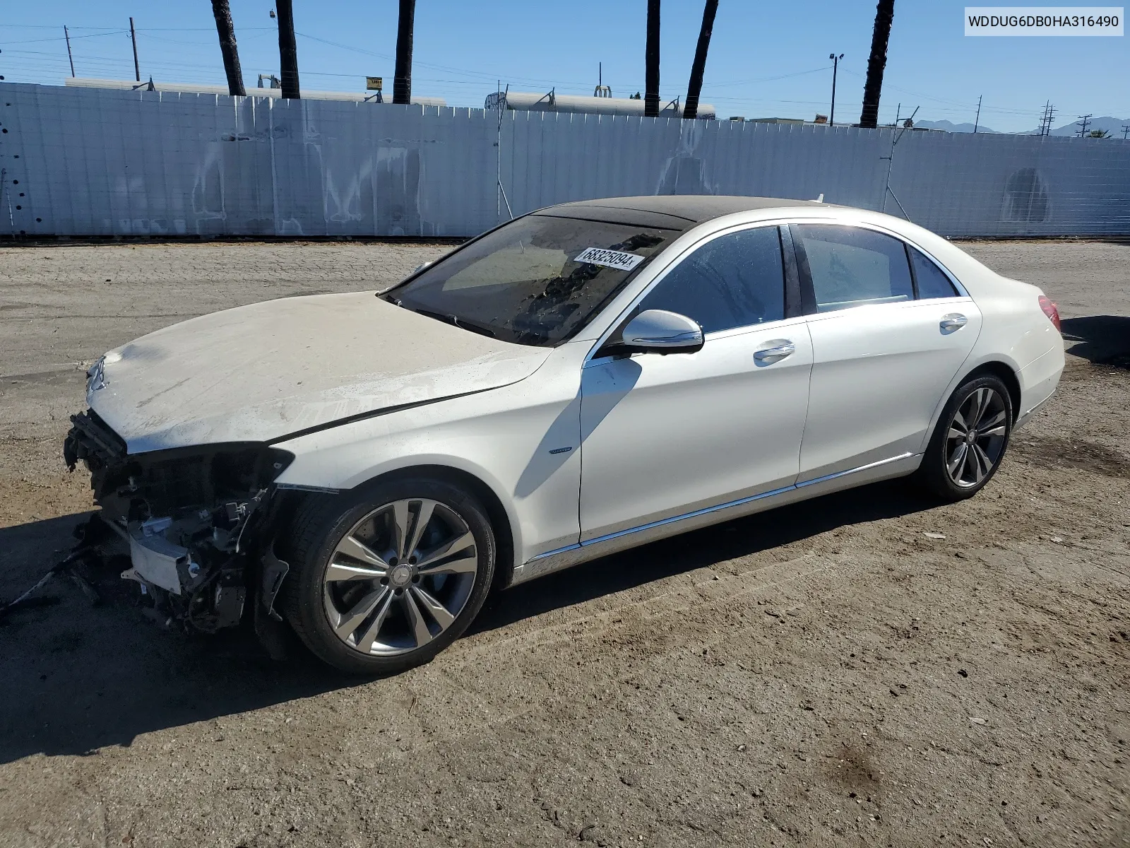 2017 Mercedes-Benz S 550E VIN: WDDUG6DB0HA316490 Lot: 68325094