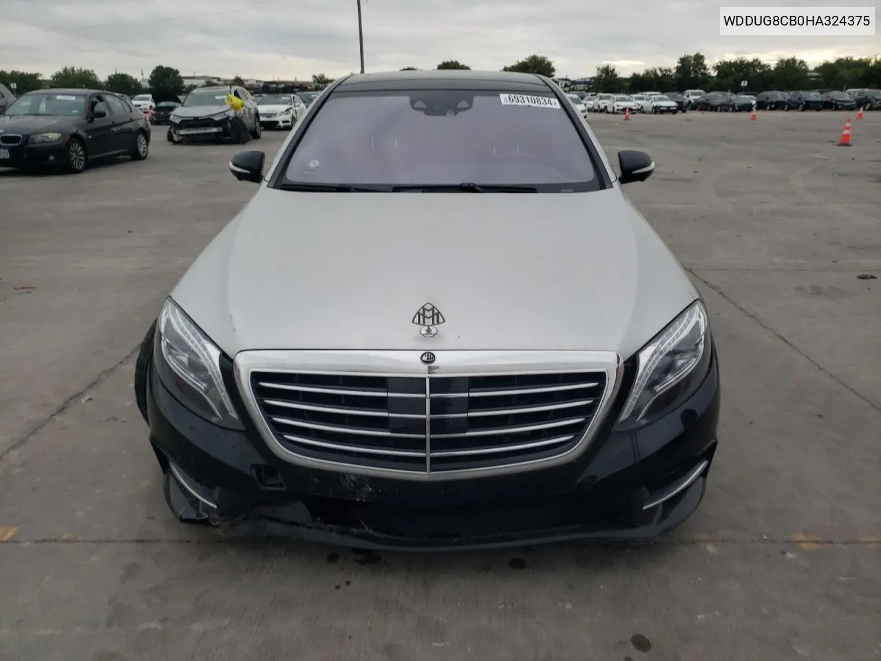 2017 Mercedes-Benz S 550 VIN: WDDUG8CB0HA324375 Lot: 69310834