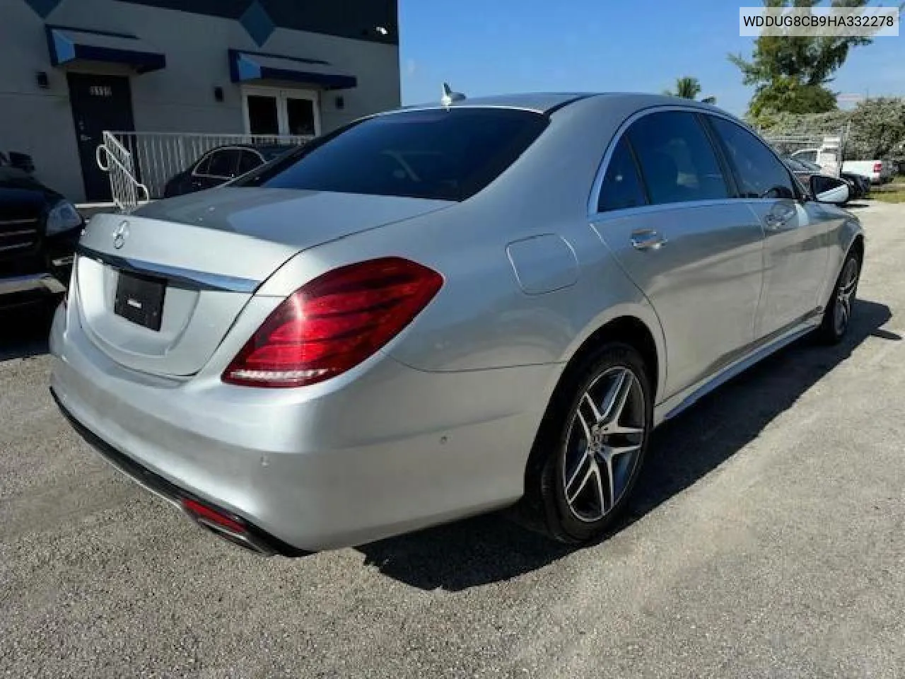 2017 Mercedes-Benz S 550 VIN: WDDUG8CB9HA332278 Lot: 78107994