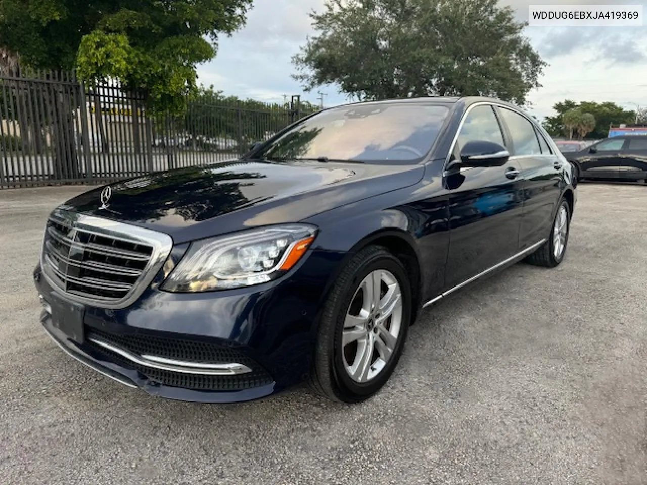 2018 Mercedes-Benz S 450 4Matic VIN: WDDUG6EBXJA419369 Lot: 80801594