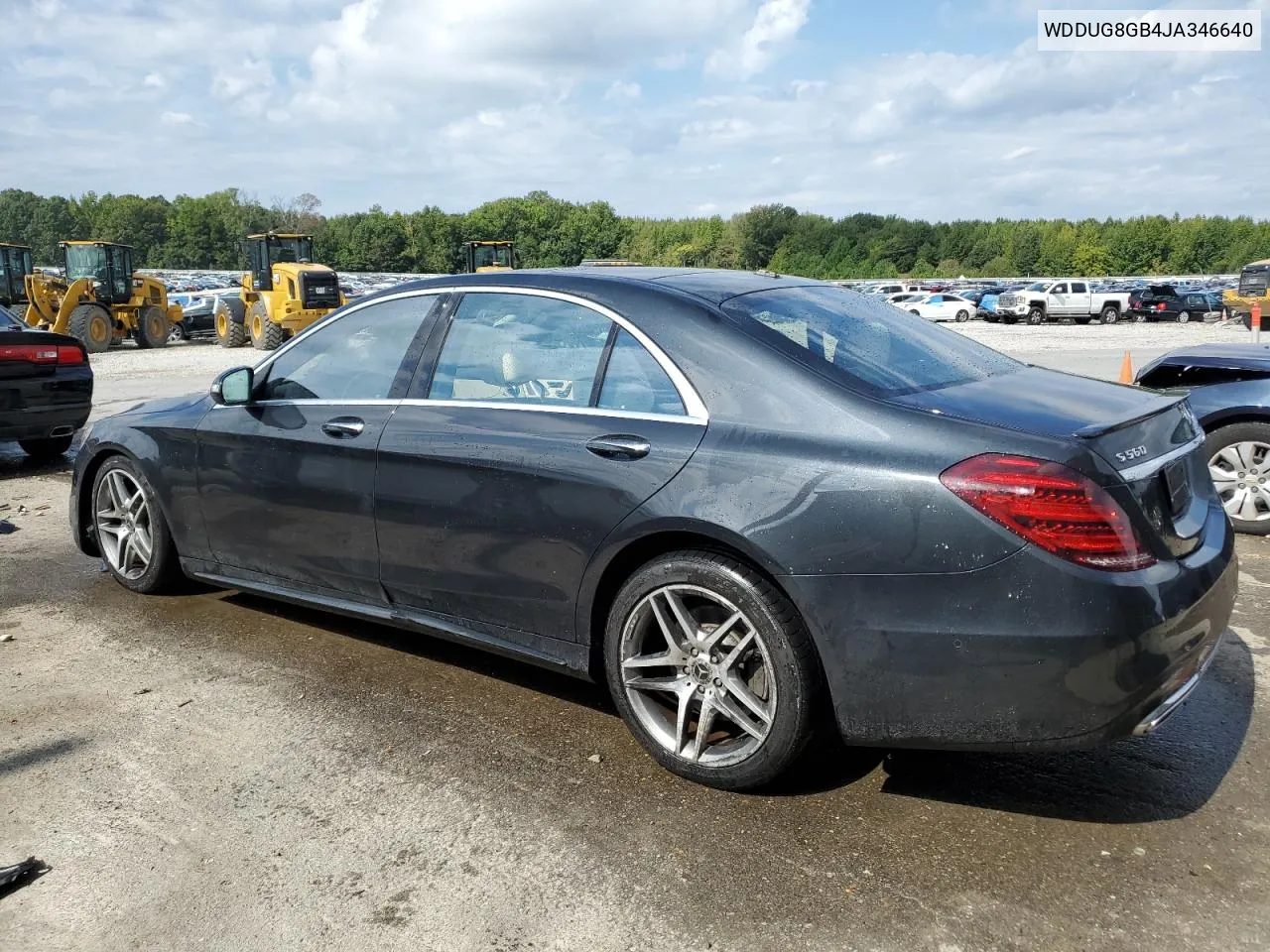 2018 Mercedes-Benz S 560 4Matic VIN: WDDUG8GB4JA346640 Lot: 72939894