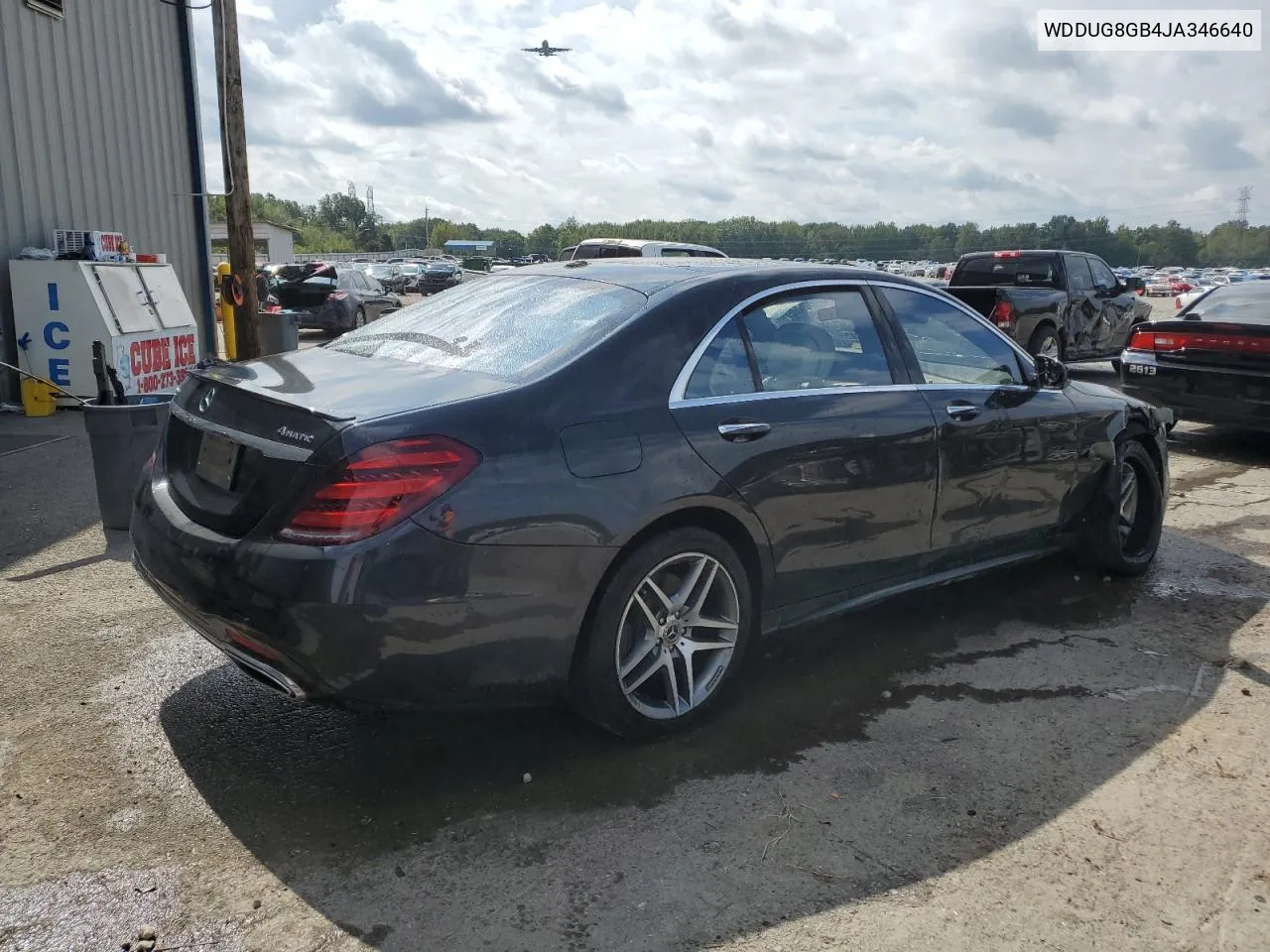 2018 Mercedes-Benz S 560 4Matic VIN: WDDUG8GB4JA346640 Lot: 72939894