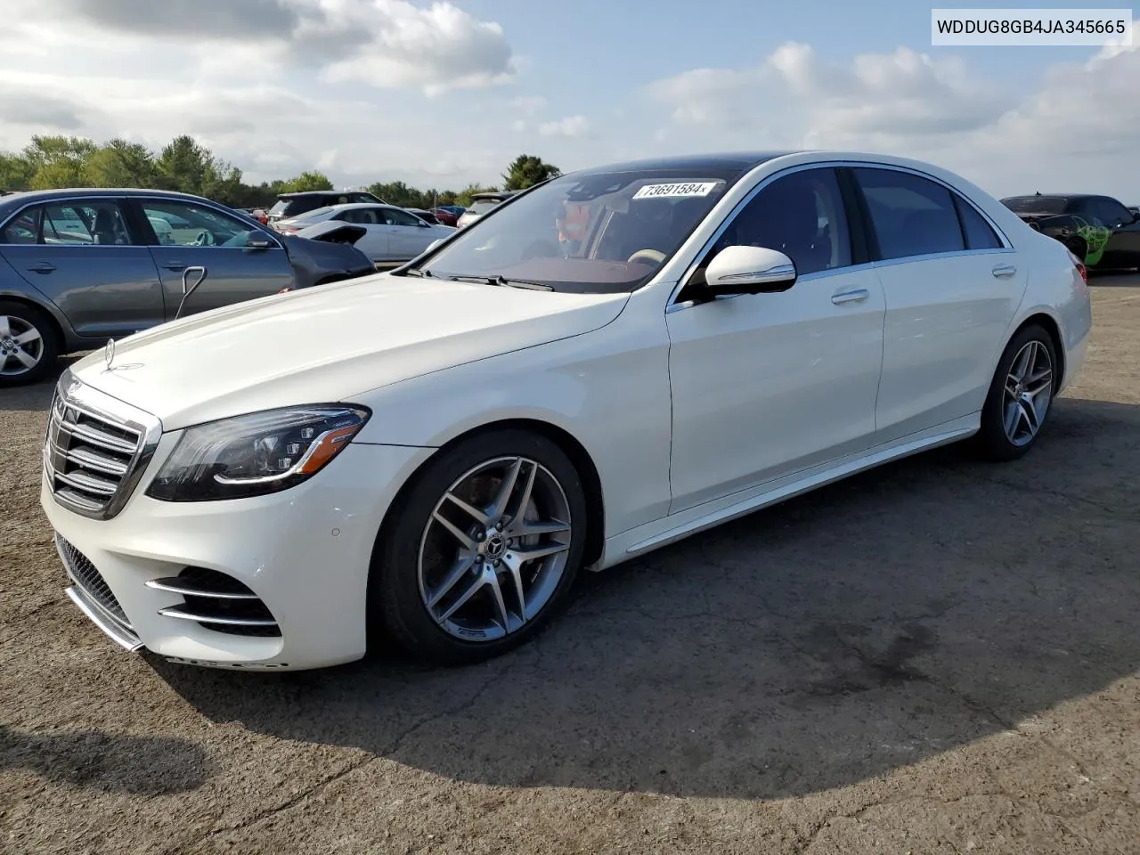 2018 Mercedes-Benz S 560 4Matic VIN: WDDUG8GB4JA345665 Lot: 73691584