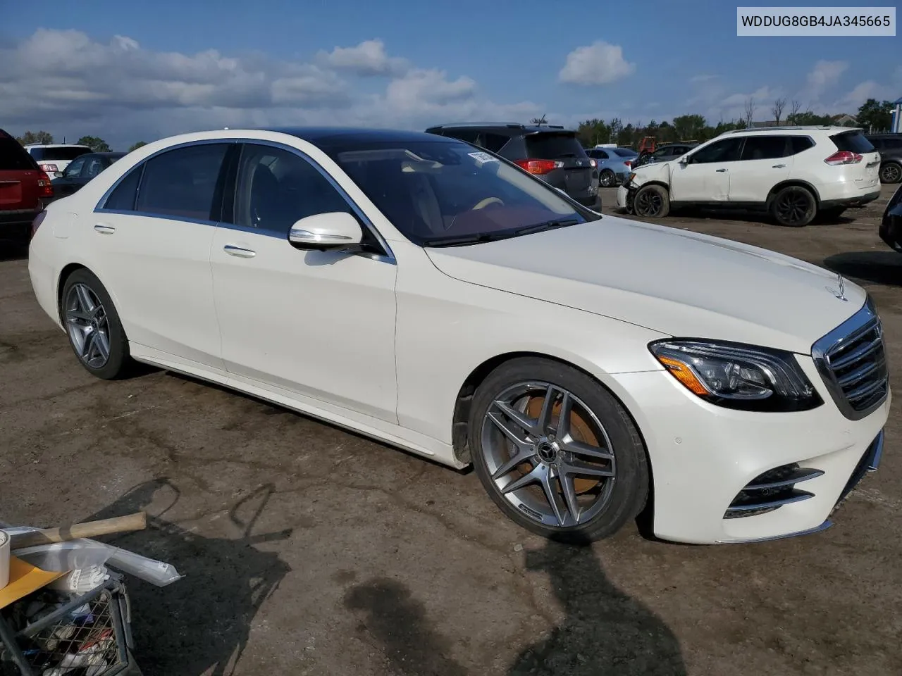 2018 Mercedes-Benz S 560 4Matic VIN: WDDUG8GB4JA345665 Lot: 73691584