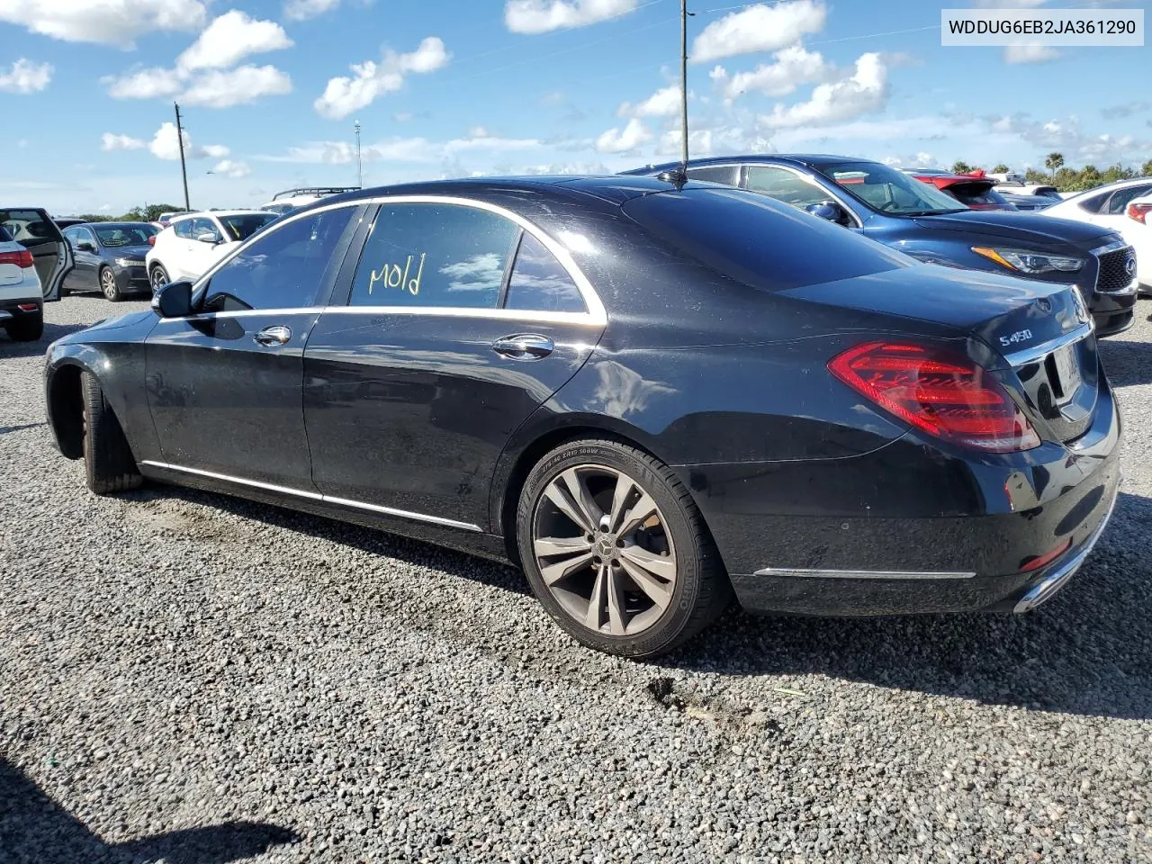 2018 Mercedes-Benz S 450 4Matic VIN: WDDUG6EB2JA361290 Lot: 74142414