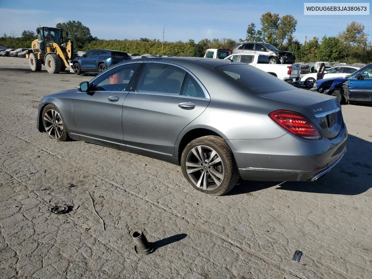 2018 Mercedes-Benz S 450 4Matic VIN: WDDUG6EB3JA380673 Lot: 75287044