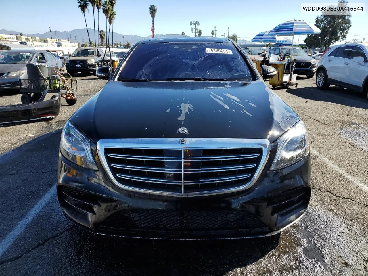 2018 Mercedes-Benz S 560 VIN: WDDUG8DB3JA416844 Lot: 76100654