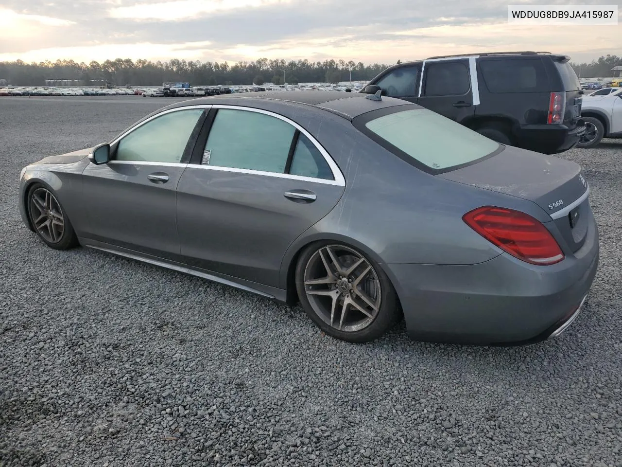 2018 Mercedes-Benz S 560 VIN: WDDUG8DB9JA415987 Lot: 78001124