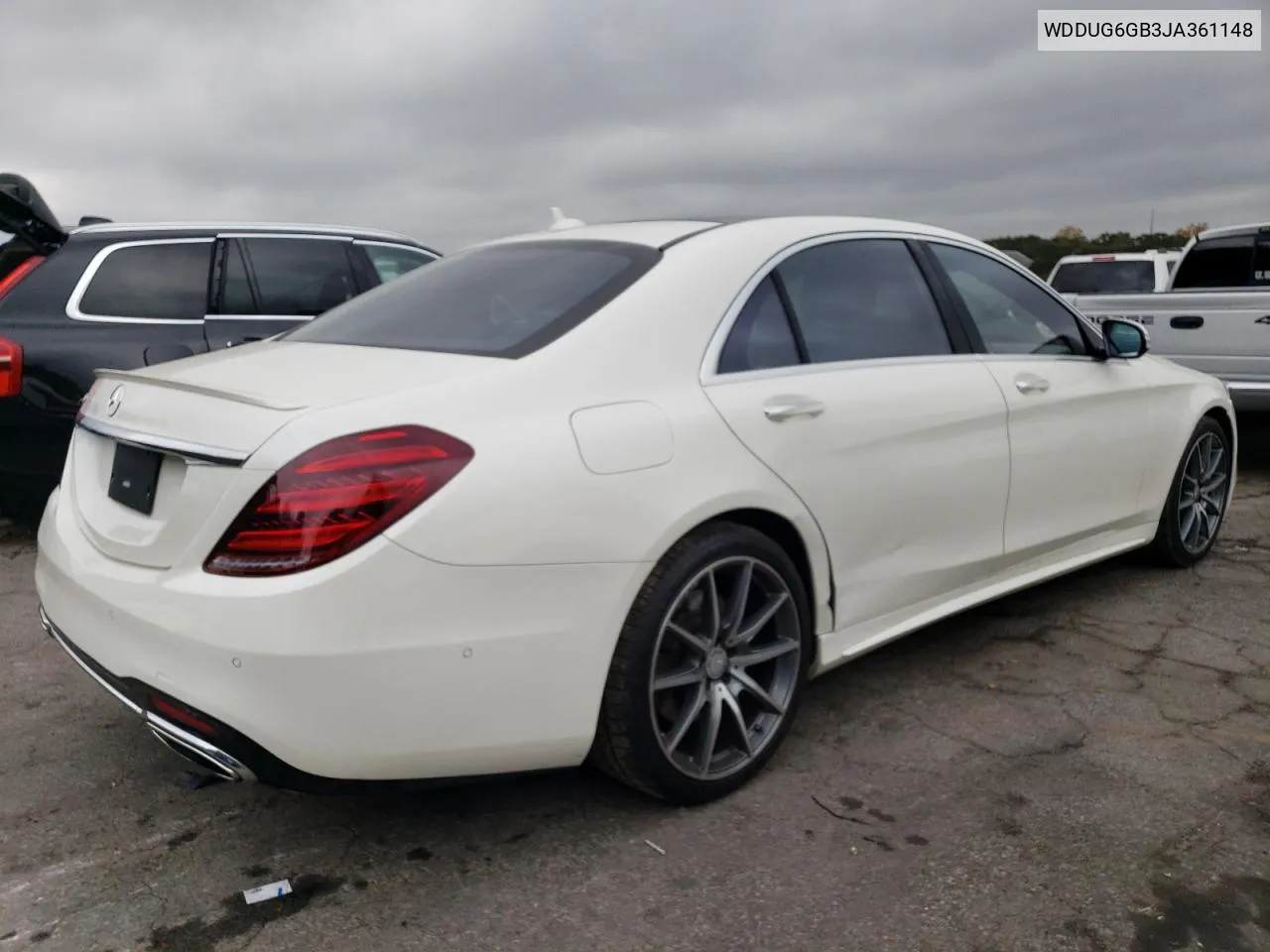 2018 Mercedes-Benz S 450 VIN: WDDUG6GB3JA361148 Lot: 79048564