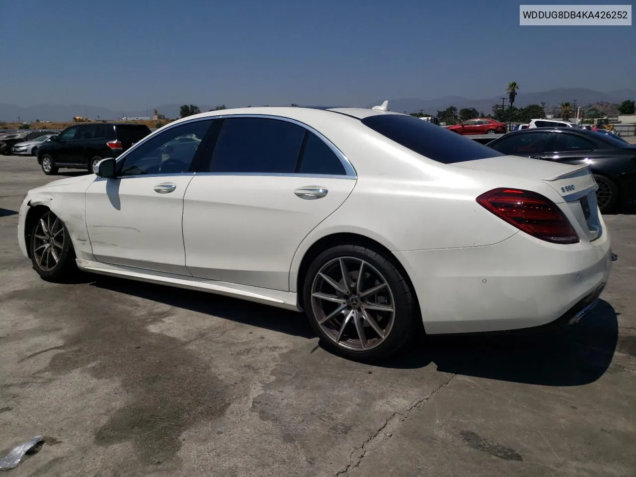 2019 Mercedes-Benz S 560 VIN: WDDUG8DB4KA426252 Lot: 61771514