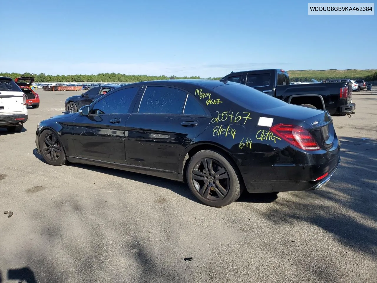 2019 Mercedes-Benz S 560 4Matic VIN: WDDUG8GB9KA462384 Lot: 70476394