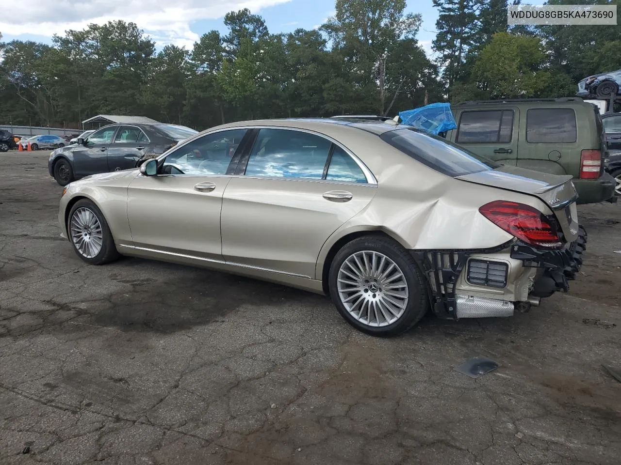 2019 Mercedes-Benz S 560 4Matic VIN: WDDUG8GB5KA473690 Lot: 72393294