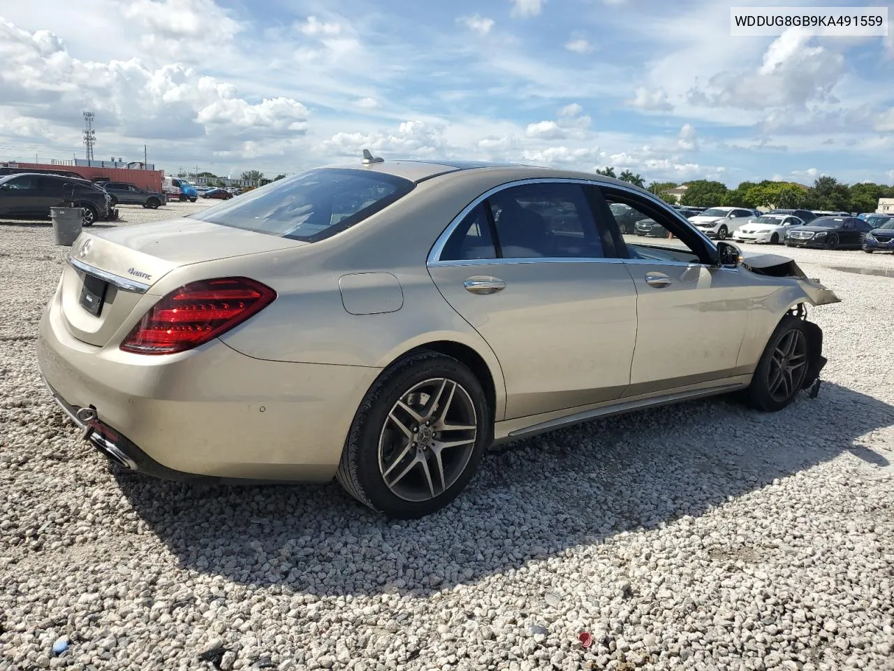 2019 Mercedes-Benz S 560 4Matic VIN: WDDUG8GB9KA491559 Lot: 73584844