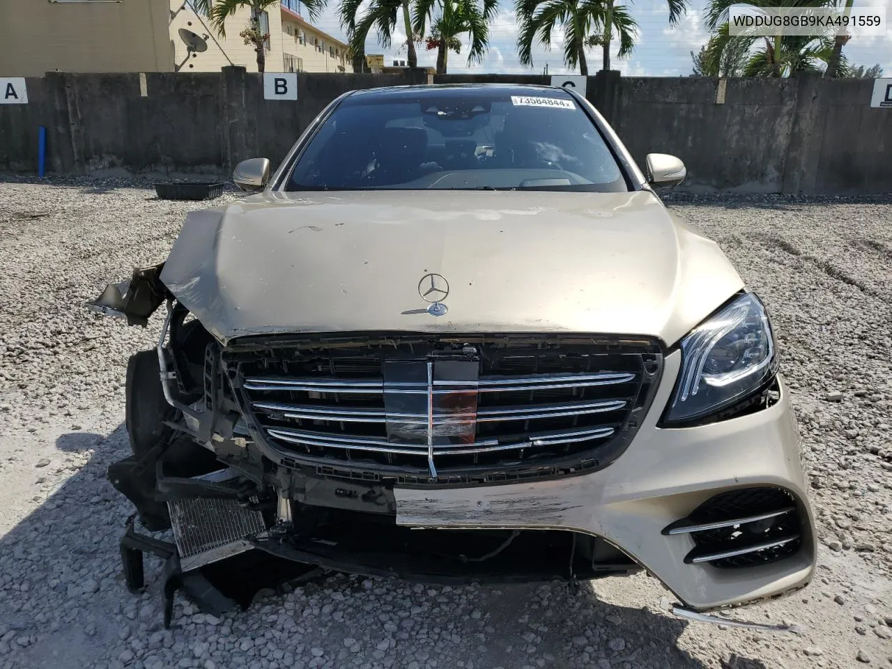 2019 Mercedes-Benz S 560 4Matic VIN: WDDUG8GB9KA491559 Lot: 73584844