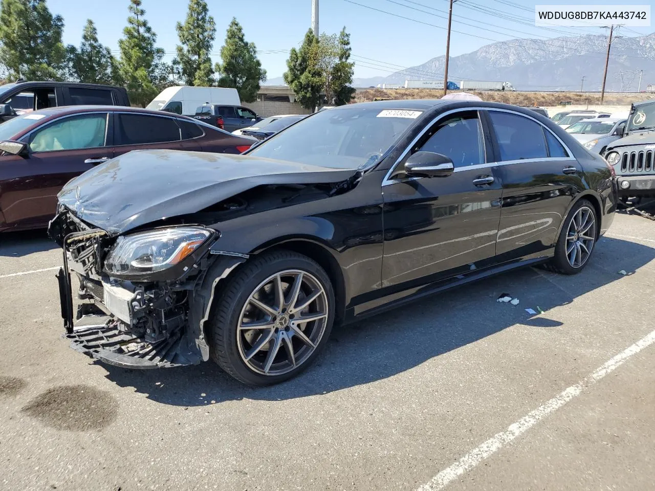 2019 Mercedes-Benz S 560 VIN: WDDUG8DB7KA443742 Lot: 73703054