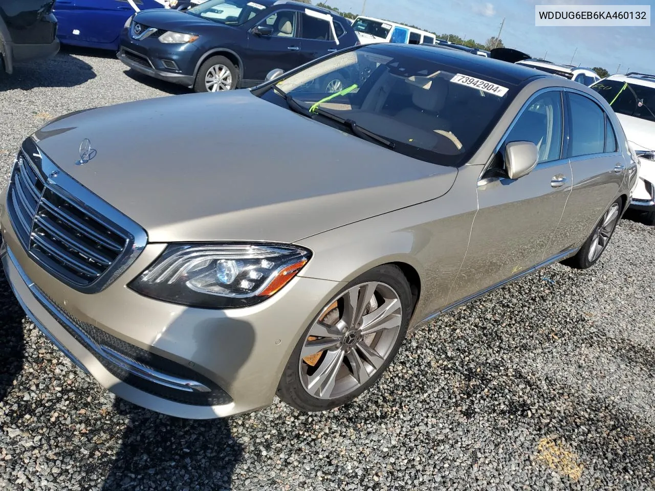 2019 Mercedes-Benz S 450 4Matic VIN: WDDUG6EB6KA460132 Lot: 73942904