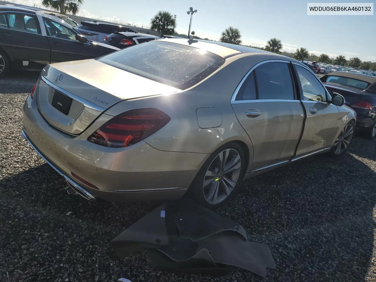 2019 Mercedes-Benz S 450 4Matic VIN: WDDUG6EB6KA460132 Lot: 73942904