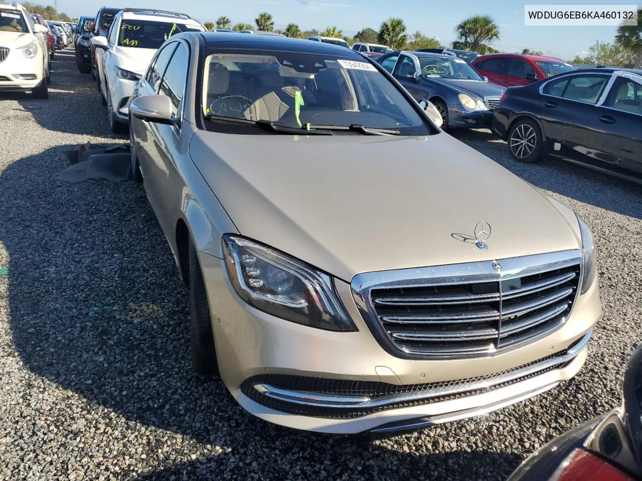 2019 Mercedes-Benz S 450 4Matic VIN: WDDUG6EB6KA460132 Lot: 73942904