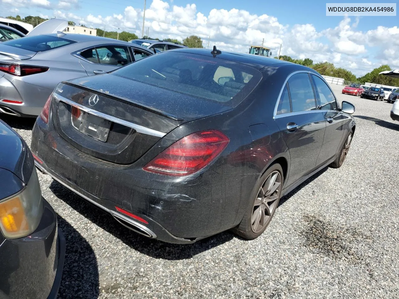 2019 Mercedes-Benz S 560 VIN: WDDUG8DB2KA454986 Lot: 74491864