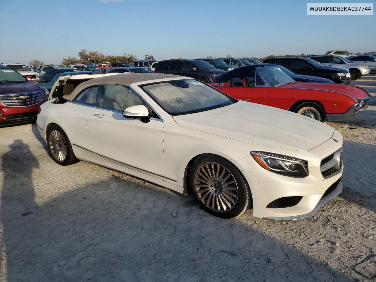 2019 Mercedes-Benz S 560 VIN: WDDXK8DB3KA037744 Lot: 75427524