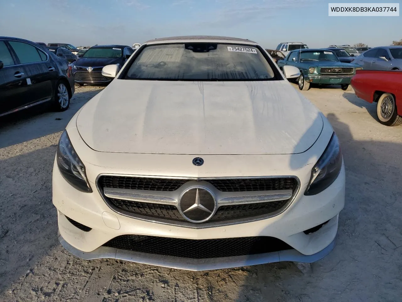 2019 Mercedes-Benz S 560 VIN: WDDXK8DB3KA037744 Lot: 75427524