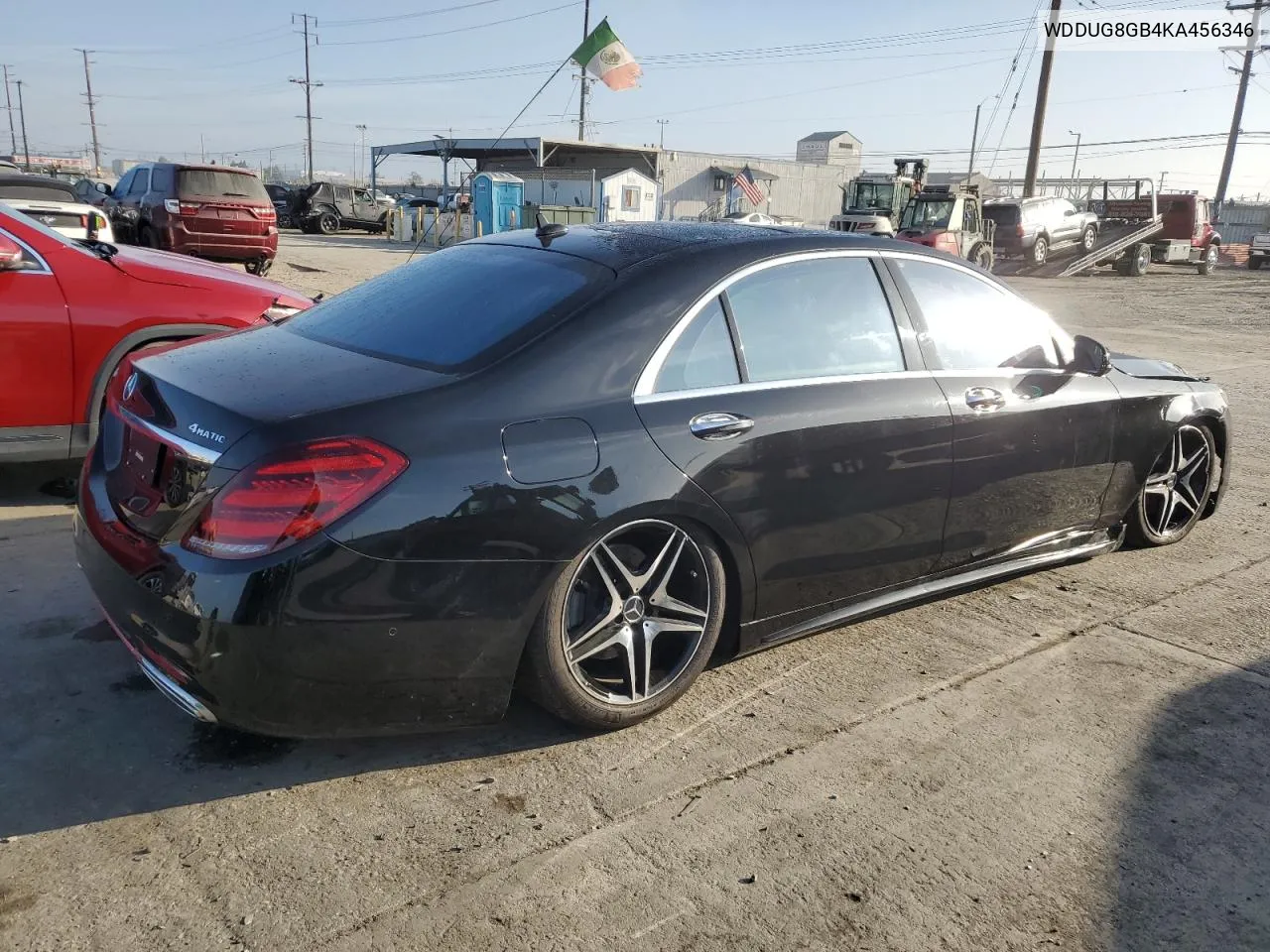 2019 Mercedes-Benz S 560 4Matic VIN: WDDUG8GB4KA456346 Lot: 75769284