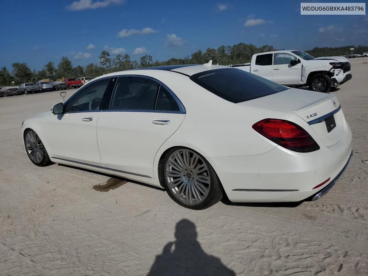 2019 Mercedes-Benz S 450 VIN: WDDUG6GBXKA483796 Lot: 78537594