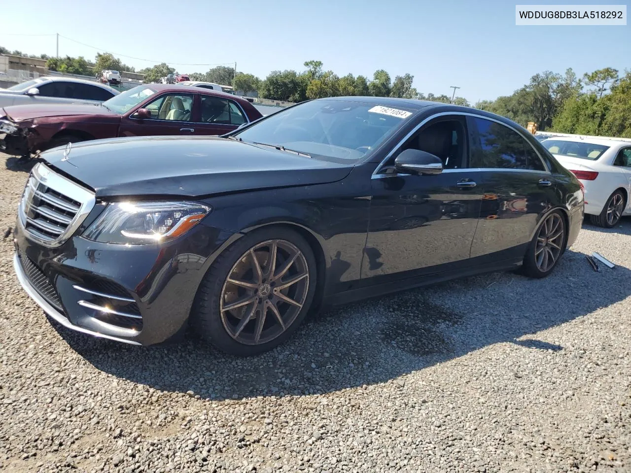 2020 Mercedes-Benz S 560 VIN: WDDUG8DB3LA518292 Lot: 71921084