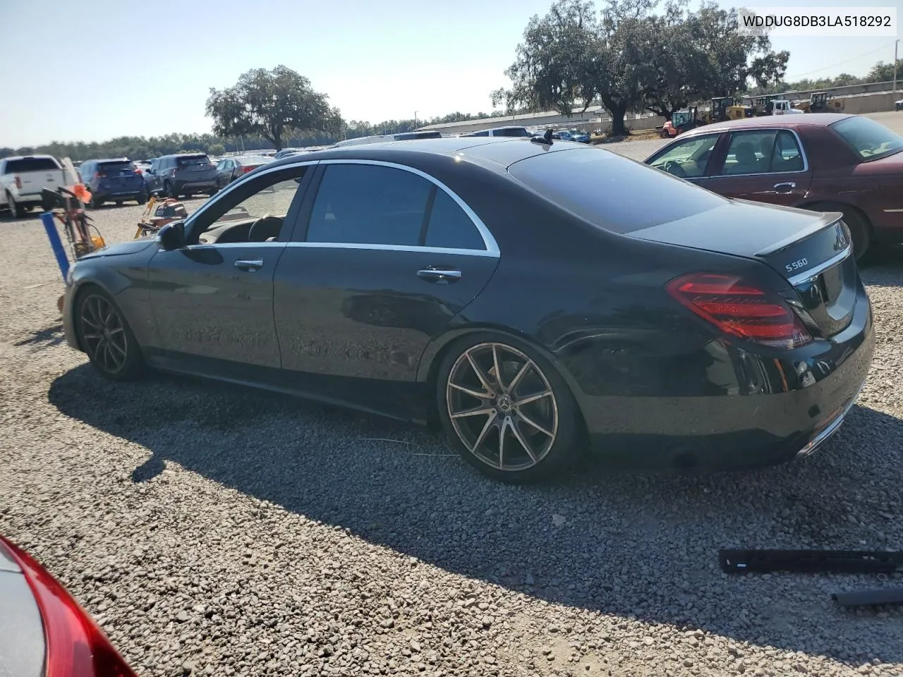 2020 Mercedes-Benz S 560 VIN: WDDUG8DB3LA518292 Lot: 71921084