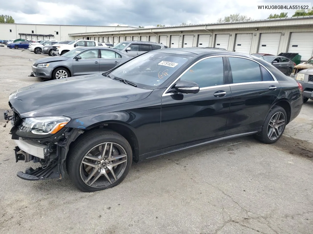 2020 Mercedes-Benz S 560 4Matic VIN: W1KUG8GB4LA551622 Lot: 72791834