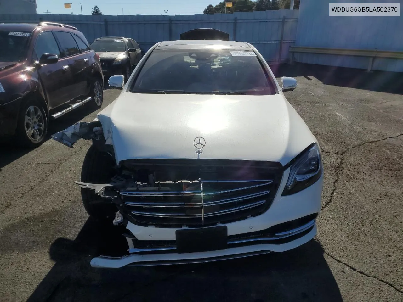 2020 Mercedes-Benz S 450 VIN: WDDUG6GB5LA502370 Lot: 74552234