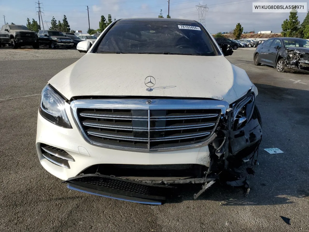 2020 Mercedes-Benz S 560 VIN: W1KUG8DB5LA554971 Lot: 78153494