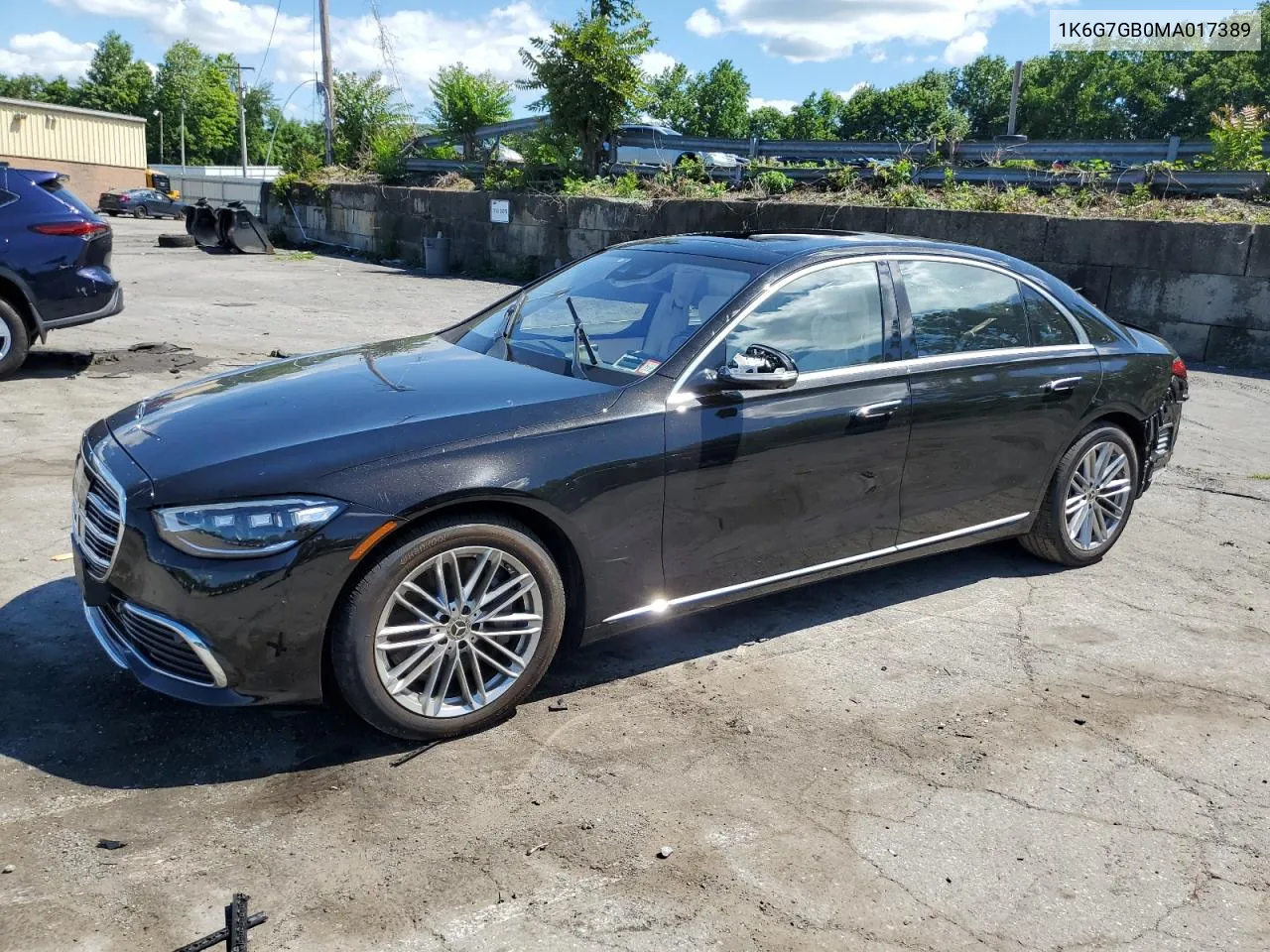 2021 Mercedes-Benz S 580 4Matic VIN: 1K6G7GB0MA017389 Lot: 60693804