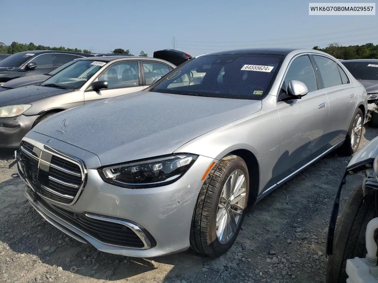 2021 Mercedes-Benz S 580 4Matic VIN: W1K6G7GB0MA029557 Lot: 64555624