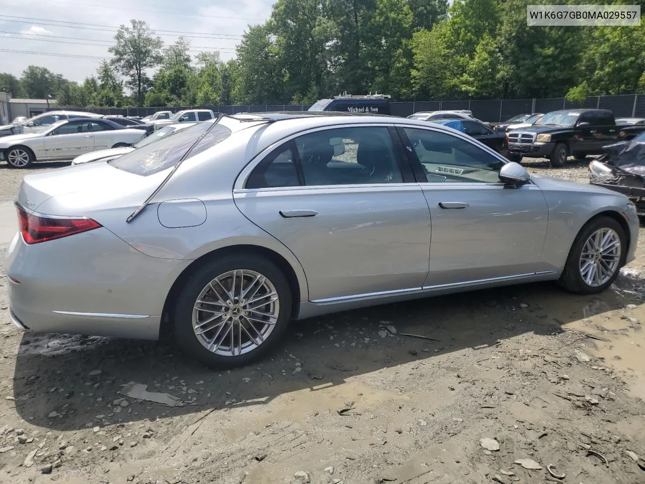 2021 Mercedes-Benz S 580 4Matic VIN: W1K6G7GB0MA029557 Lot: 64555624