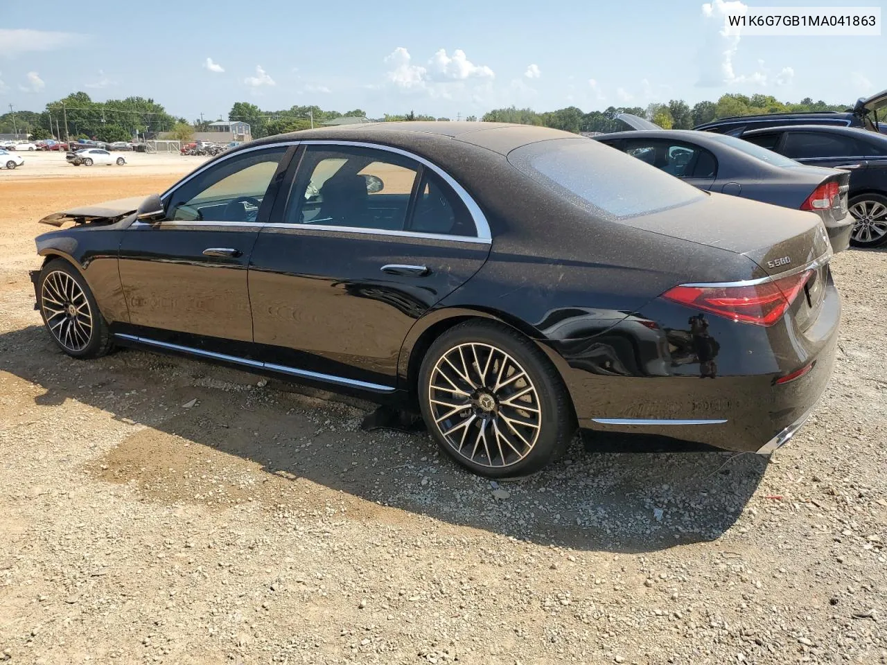 2021 Mercedes-Benz S 580 4Matic VIN: W1K6G7GB1MA041863 Lot: 68658104