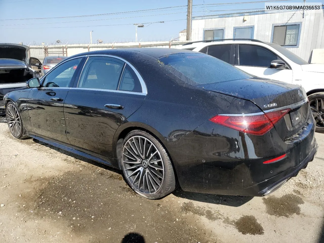 2021 Mercedes-Benz S 580 4Matic VIN: W1K6G7GB9MA036653 Lot: 75337584