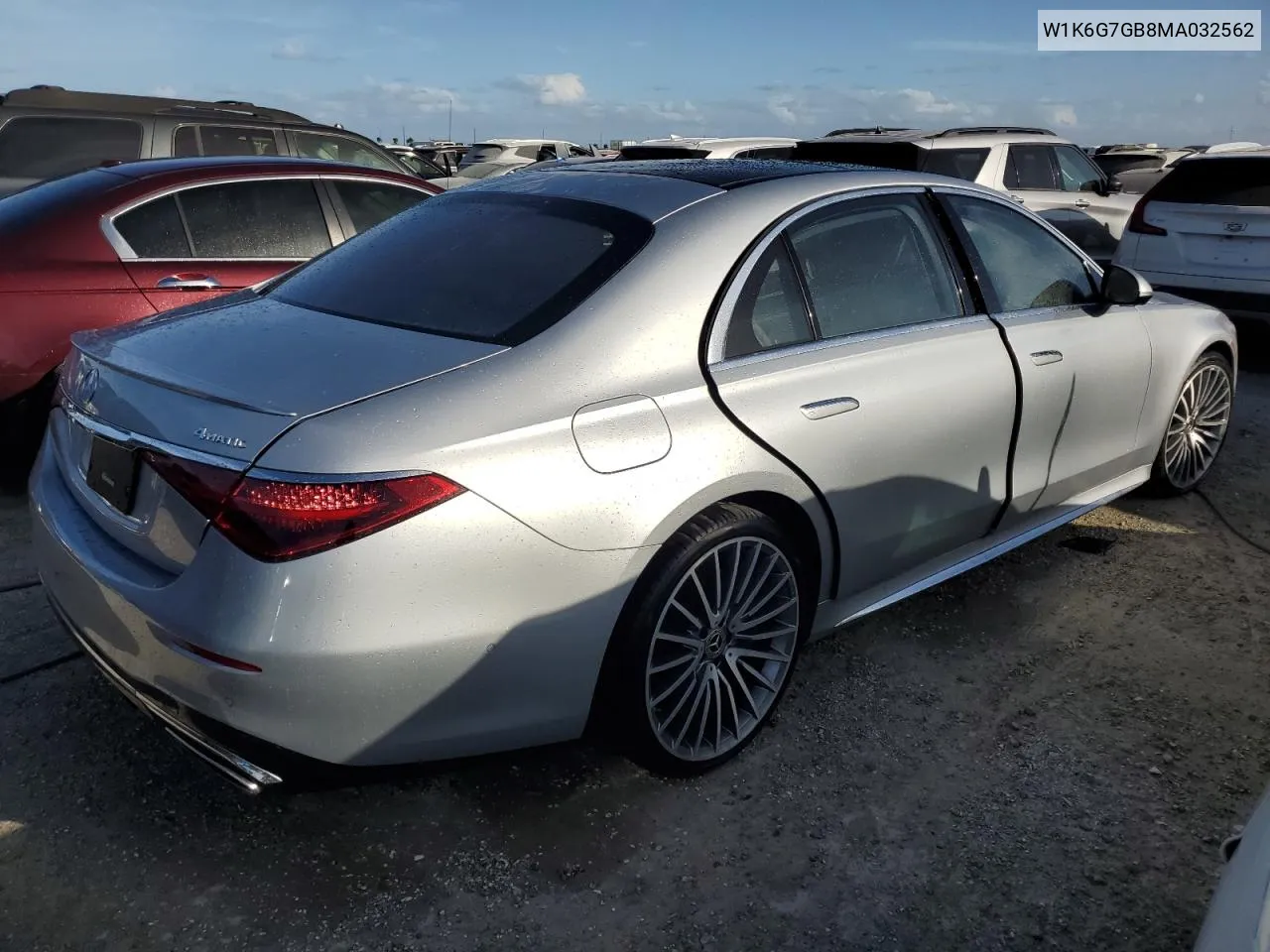 2021 Mercedes-Benz S 580 4Matic VIN: W1K6G7GB8MA032562 Lot: 76569594