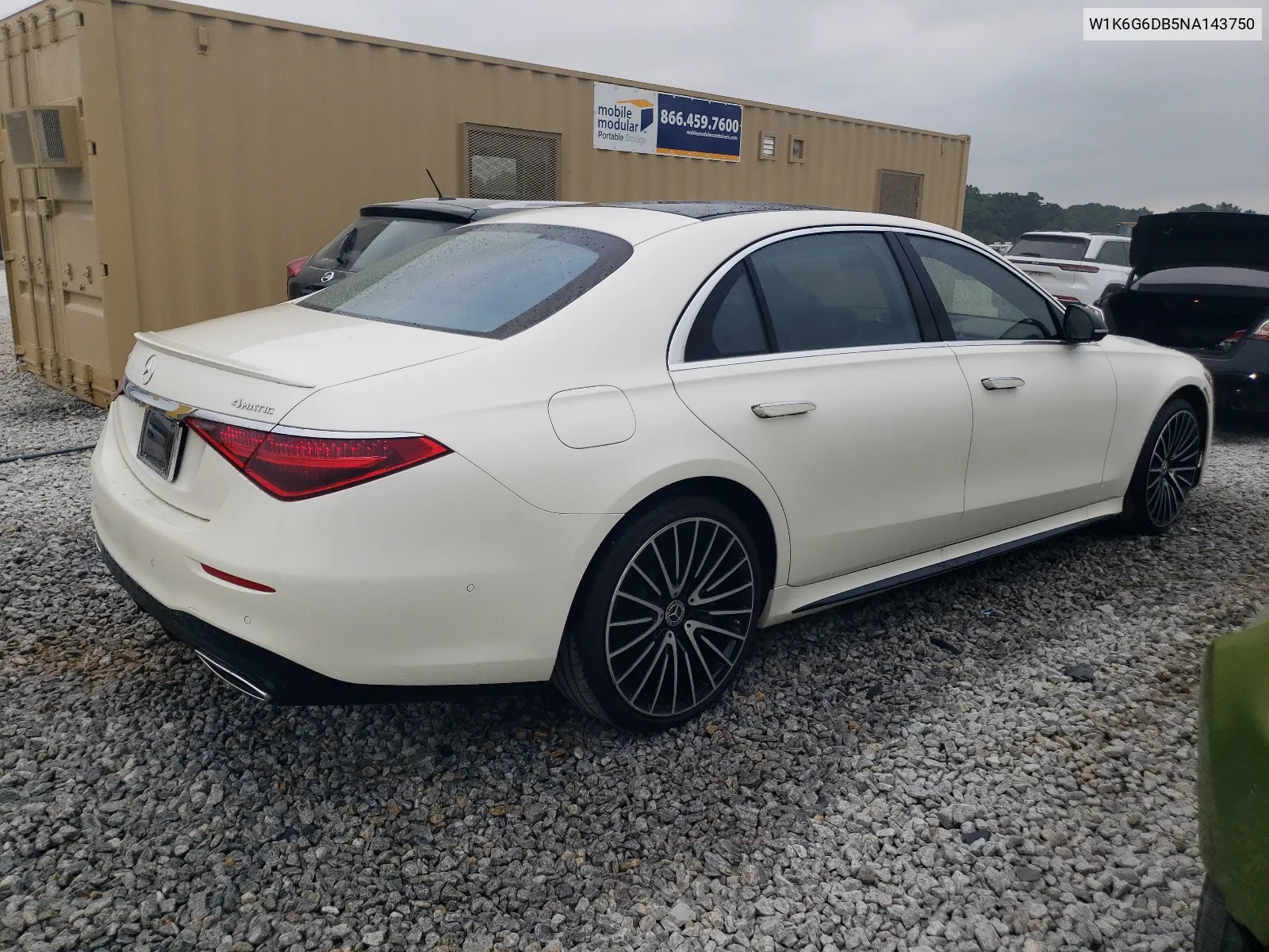 2022 Mercedes-Benz S 500 4Matic VIN: W1K6G6DB5NA143750 Lot: 66892904