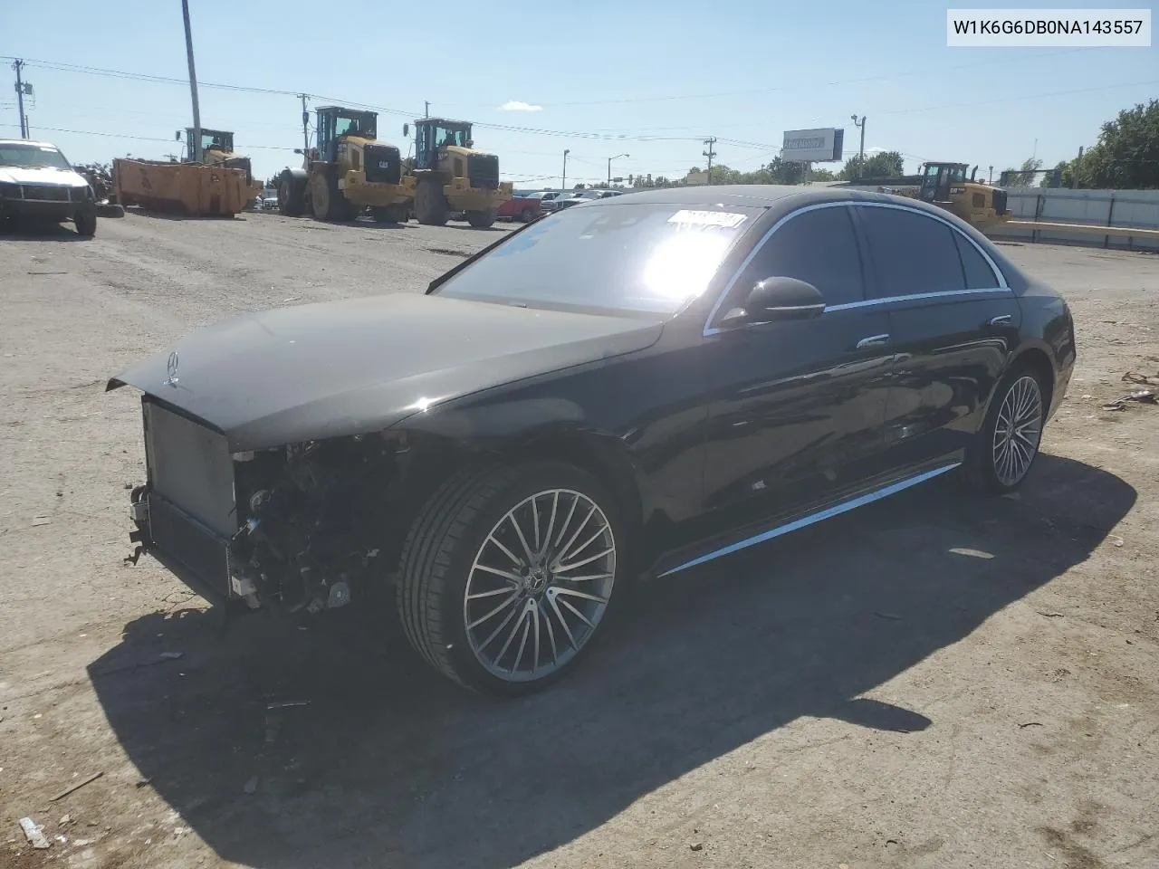 2022 Mercedes-Benz S 500 4Matic VIN: W1K6G6DB0NA143557 Lot: 71483124