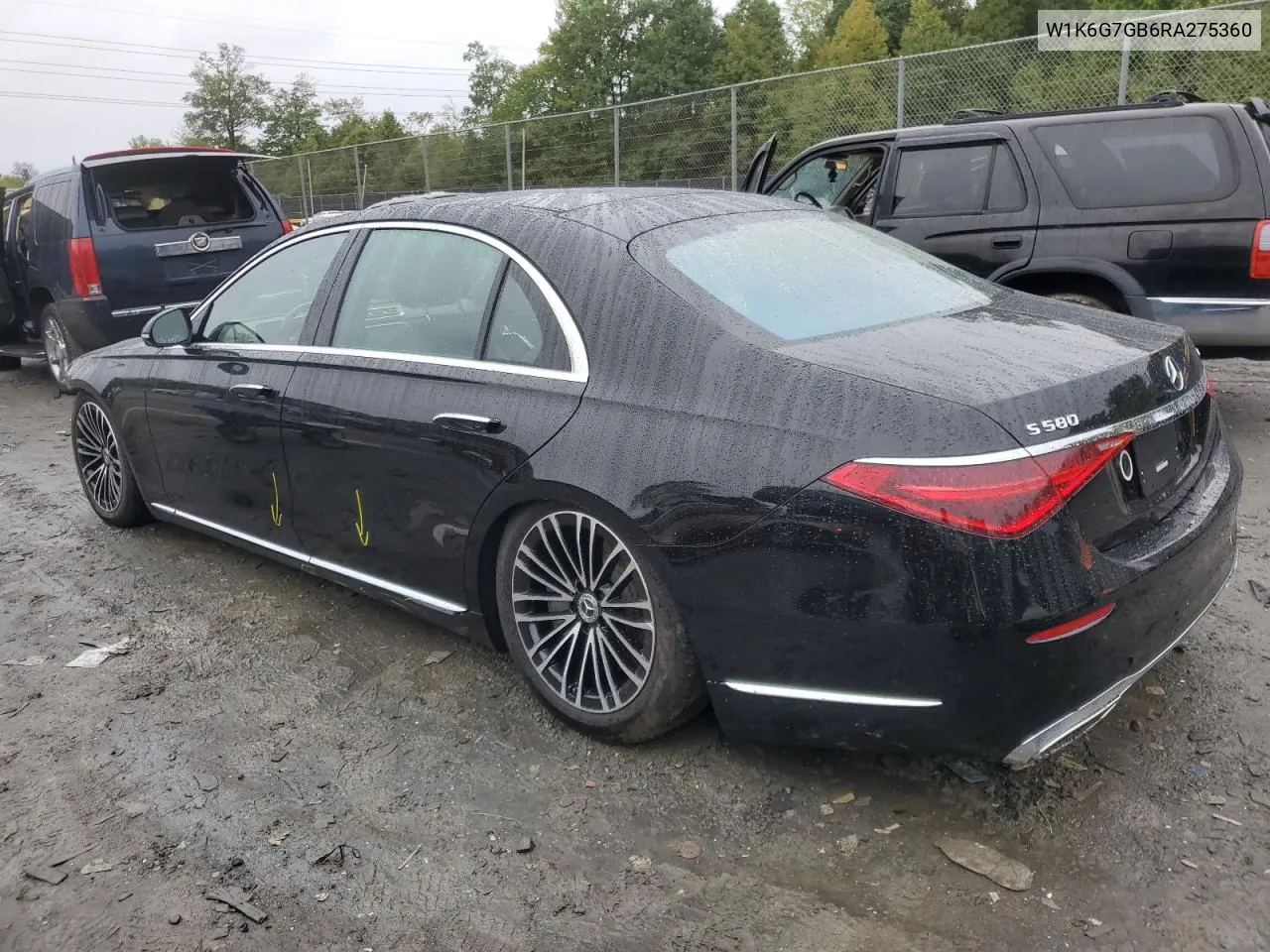 2024 Mercedes-Benz S 580 4Matic VIN: W1K6G7GB6RA275360 Lot: 72525454