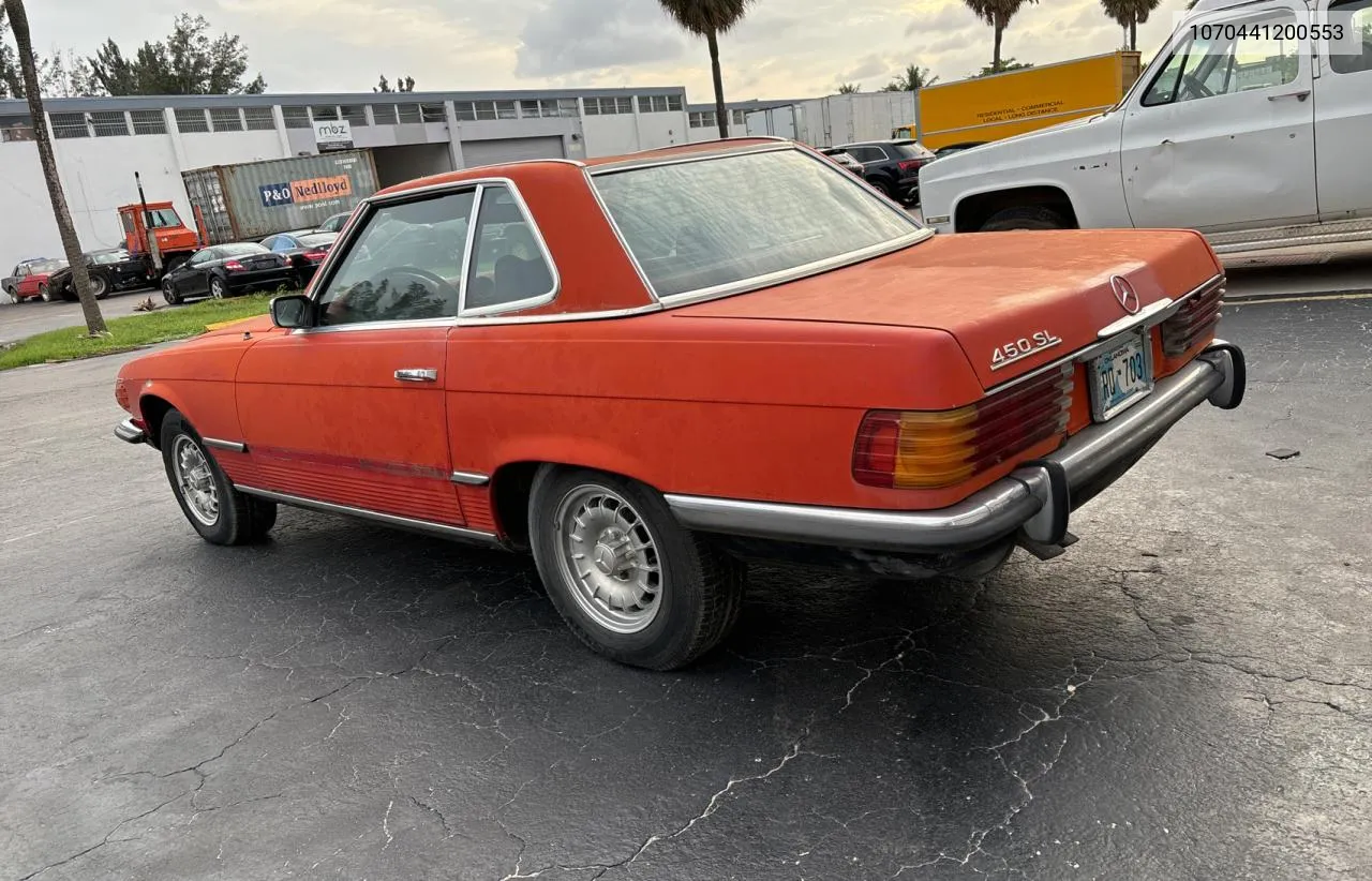 1972 Mercedes-Benz 450 Sl VIN: 1070441200553 Lot: 77233914