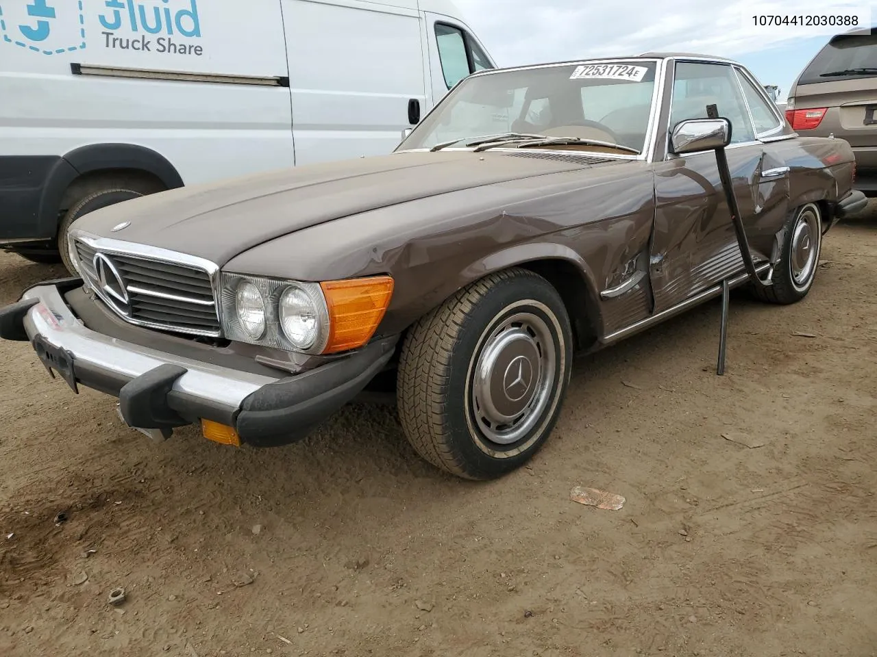 1976 Mercedes-Benz 450 Sl VIN: 10704412030388 Lot: 72531724