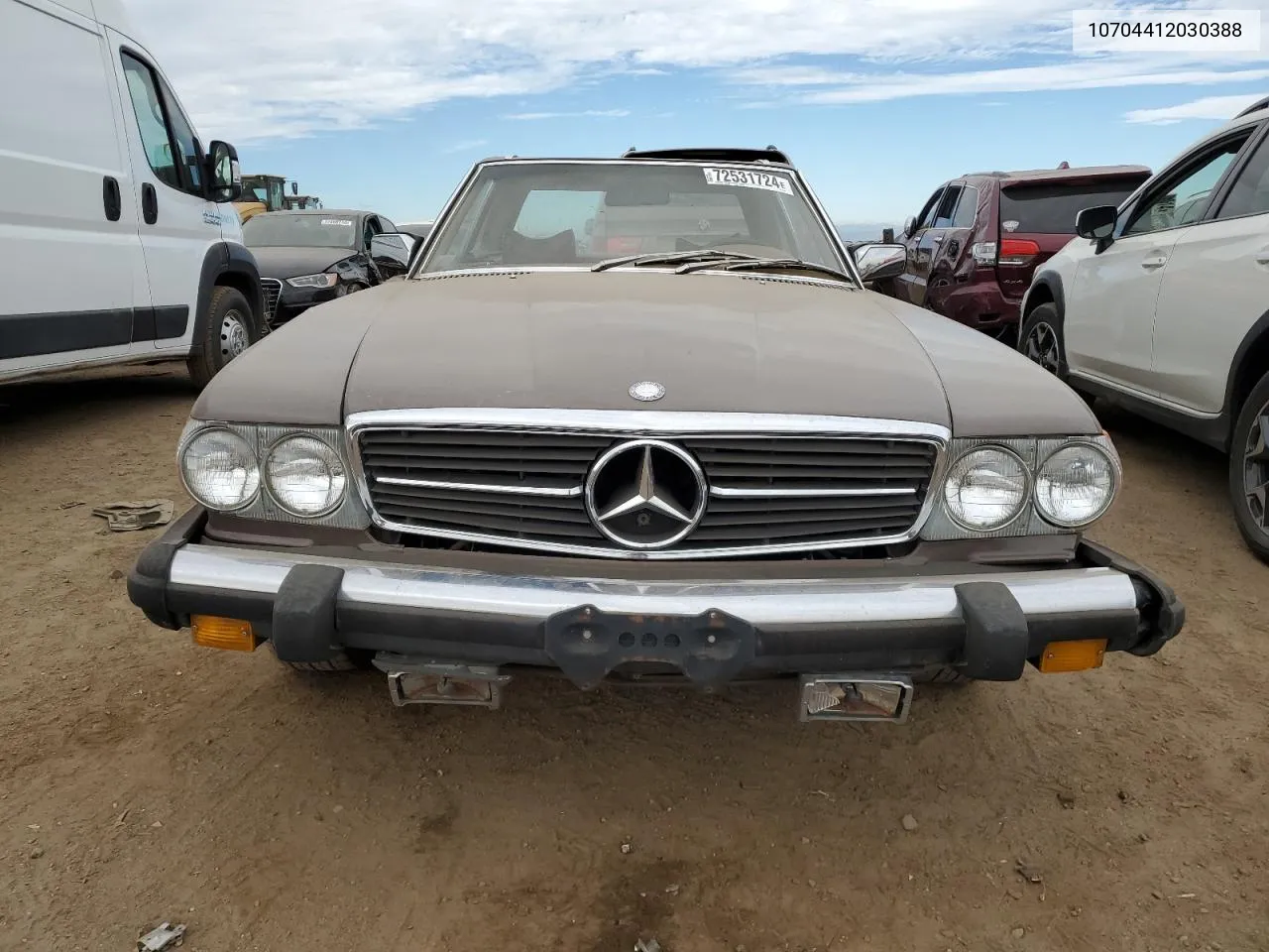 1976 Mercedes-Benz 450 Sl VIN: 10704412030388 Lot: 72531724