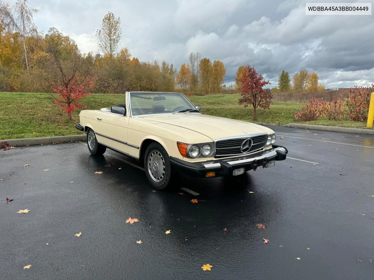 1981 Mercedes-Benz 380 Sl VIN: WDBBA45A3BB004449 Lot: 81141794