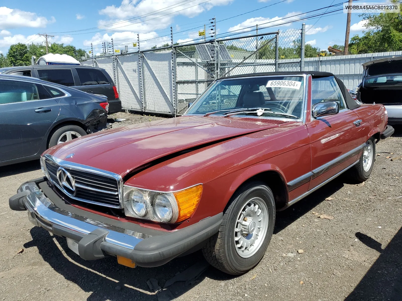 1982 Mercedes-Benz 380 Sl VIN: WDBBA45A6CB012370 Lot: 65906304