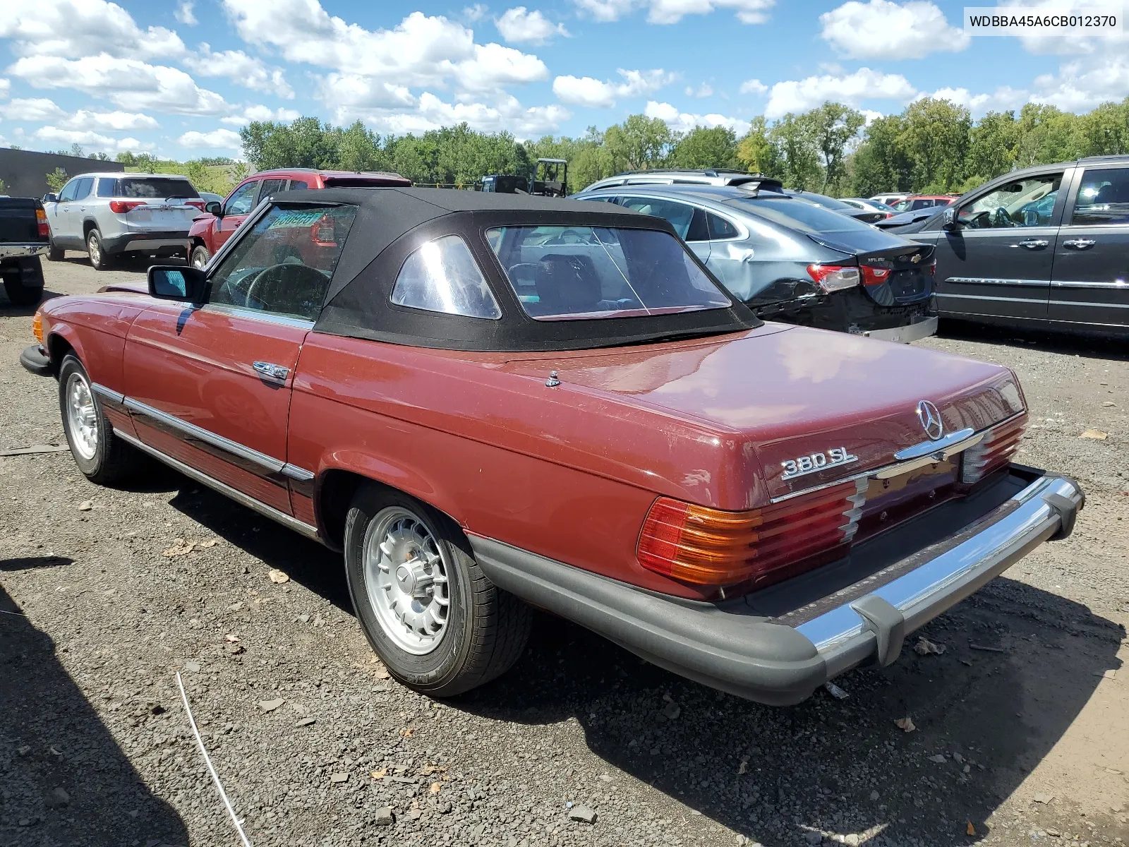 1982 Mercedes-Benz 380 Sl VIN: WDBBA45A6CB012370 Lot: 65906304